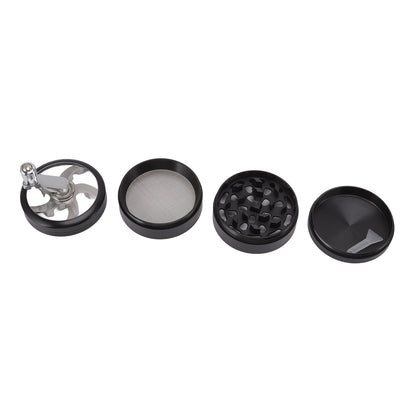 4 Layers Hand Crank Spices Grinder Zinc Alloy 60mm Manual Spice Grinder with Filter V1294-YM3117220223411-0421