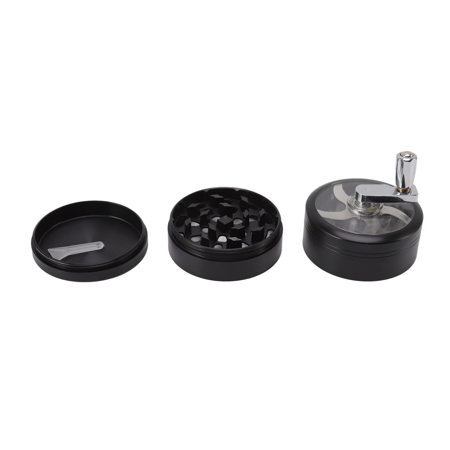 4 Layers Hand Crank Spices Grinder Zinc Alloy 60mm Manual Spice Grinder with Filter V1294-YM3117220223411-0421