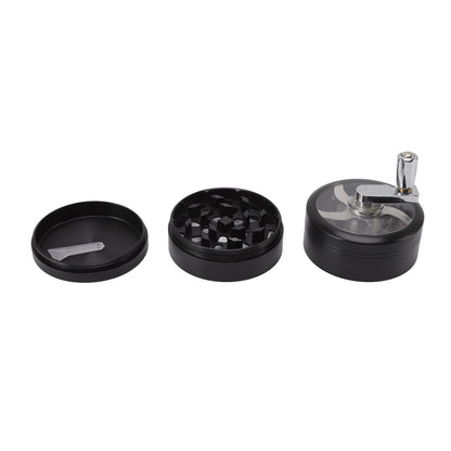 4 Layers Hand Crank Spices Grinder Zinc Alloy 60mm Manual Spice Grinder with Filter V1294-YM3117220223411-0421