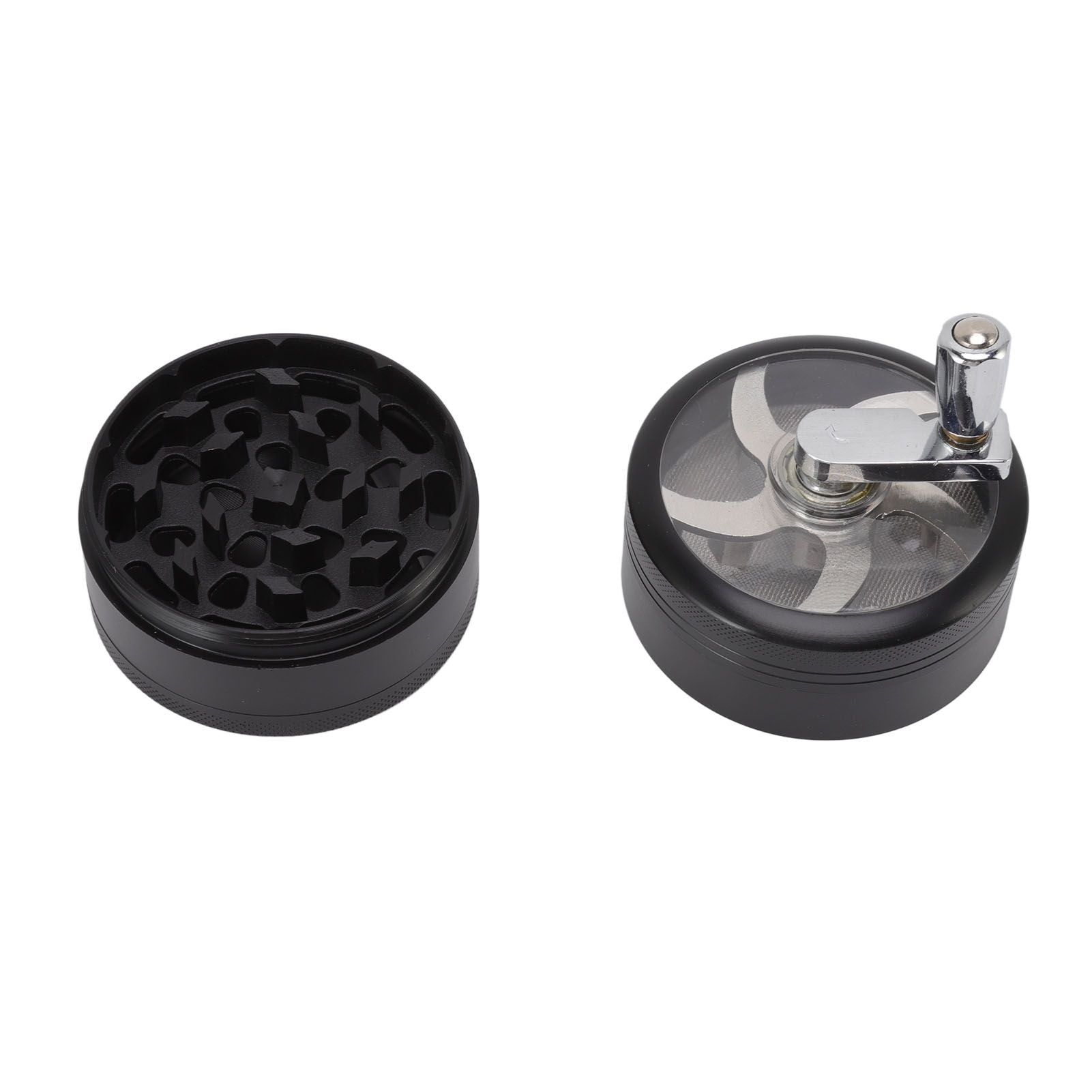 4 Layers Hand Crank Spices Grinder Zinc Alloy 60mm Manual Spice Grinder with Filter V1294-YM3117220223411-0421