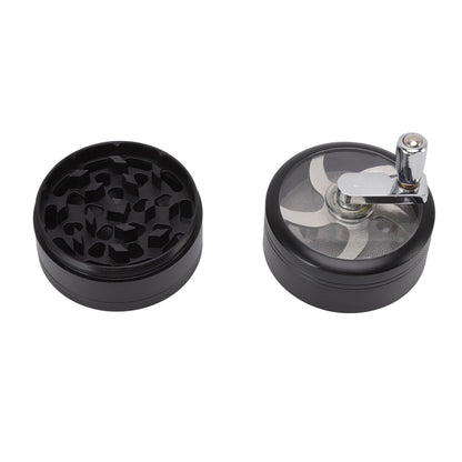 4 Layers Hand Crank Spices Grinder Zinc Alloy 60mm Manual Spice Grinder with Filter V1294-YM3117220223411-0421