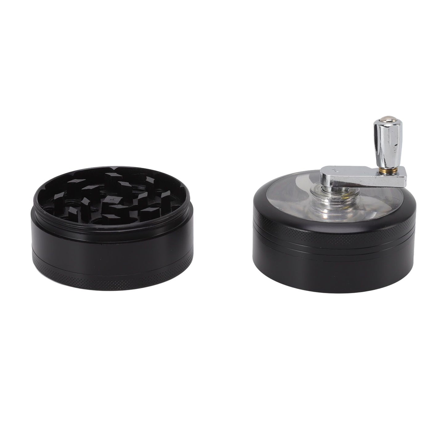 4 Layers Hand Crank Spices Grinder Zinc Alloy 60mm Manual Spice Grinder with Filter V1294-YM3117220223411-0421