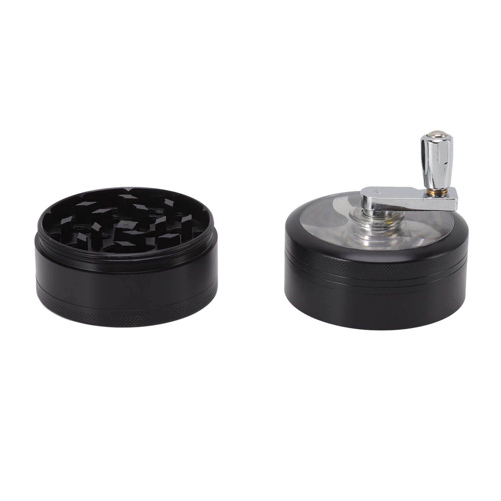 4 Layers Hand Crank Spices Grinder Zinc Alloy 60mm Manual Spice Grinder with Filter V1294-YM3117220223411-0421