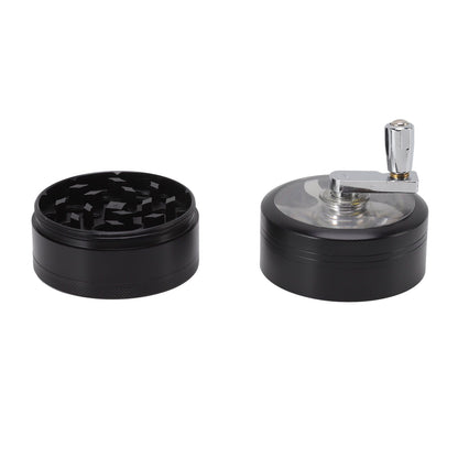 4 Layers Hand Crank Spices Grinder Zinc Alloy 60mm Manual Spice Grinder with Filter V1294-YM3117220223411-0421