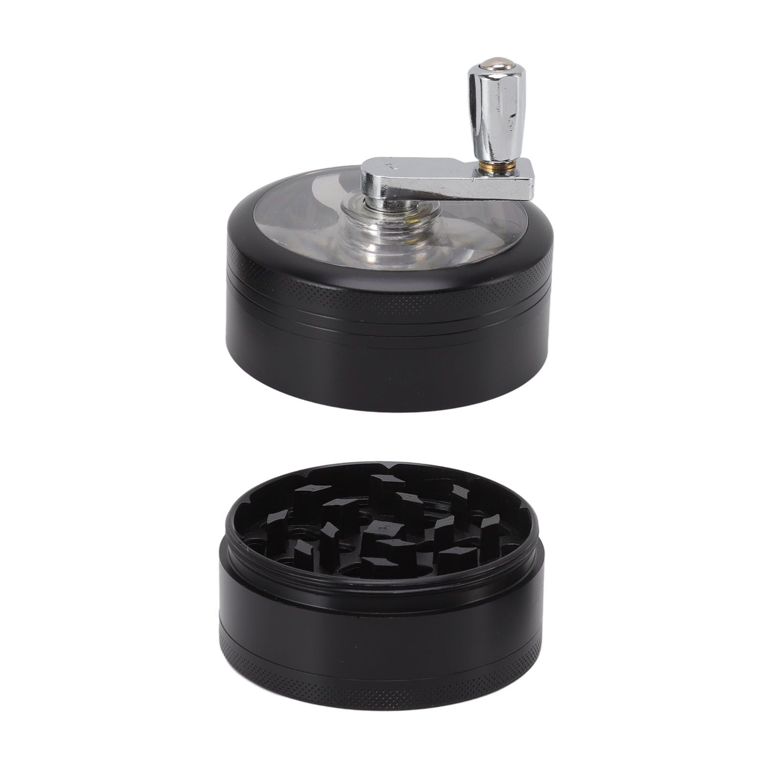 4 Layers Hand Crank Spices Grinder Zinc Alloy 60mm Manual Spice Grinder with Filter V1294-YM3117220223411-0421