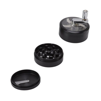 4 Layers Hand Crank Spices Grinder Zinc Alloy 60mm Manual Spice Grinder with Filter V1294-YM3117220223411-0421