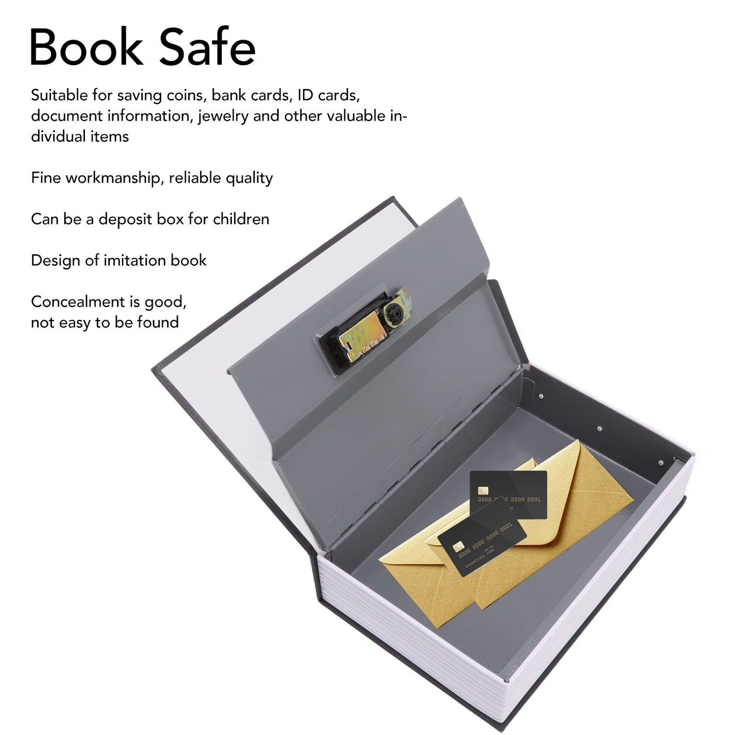 Book Safe Box Innovative Medium Dictionary Diversion Book Safe with Coded Lock for Storing Money Jewelry V1294-YM3117220223811-0421