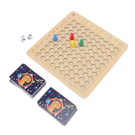 Math Multiplication Board Children Montessori Counting Educational Toys Wooden Multiplication Table Board Game V1294-YM3117220223911-0421