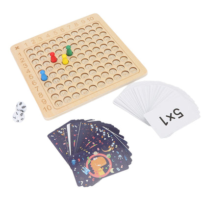 Math Multiplication Board Children Montessori Counting Educational Toys Wooden Multiplication Table Board Game V1294-YM3117220223911-0421