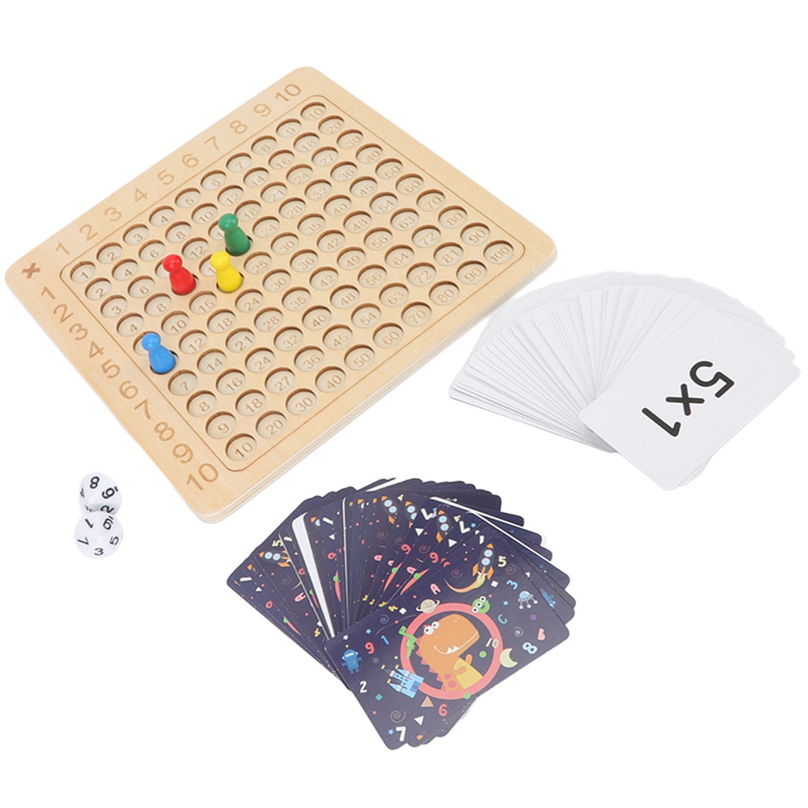 Math Multiplication Board Children Montessori Counting Educational Toys Wooden Multiplication Table Board Game V1294-YM3117220223911-0421