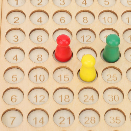 Math Multiplication Board Children Montessori Counting Educational Toys Wooden Multiplication Table Board Game V1294-YM3117220223911-0421