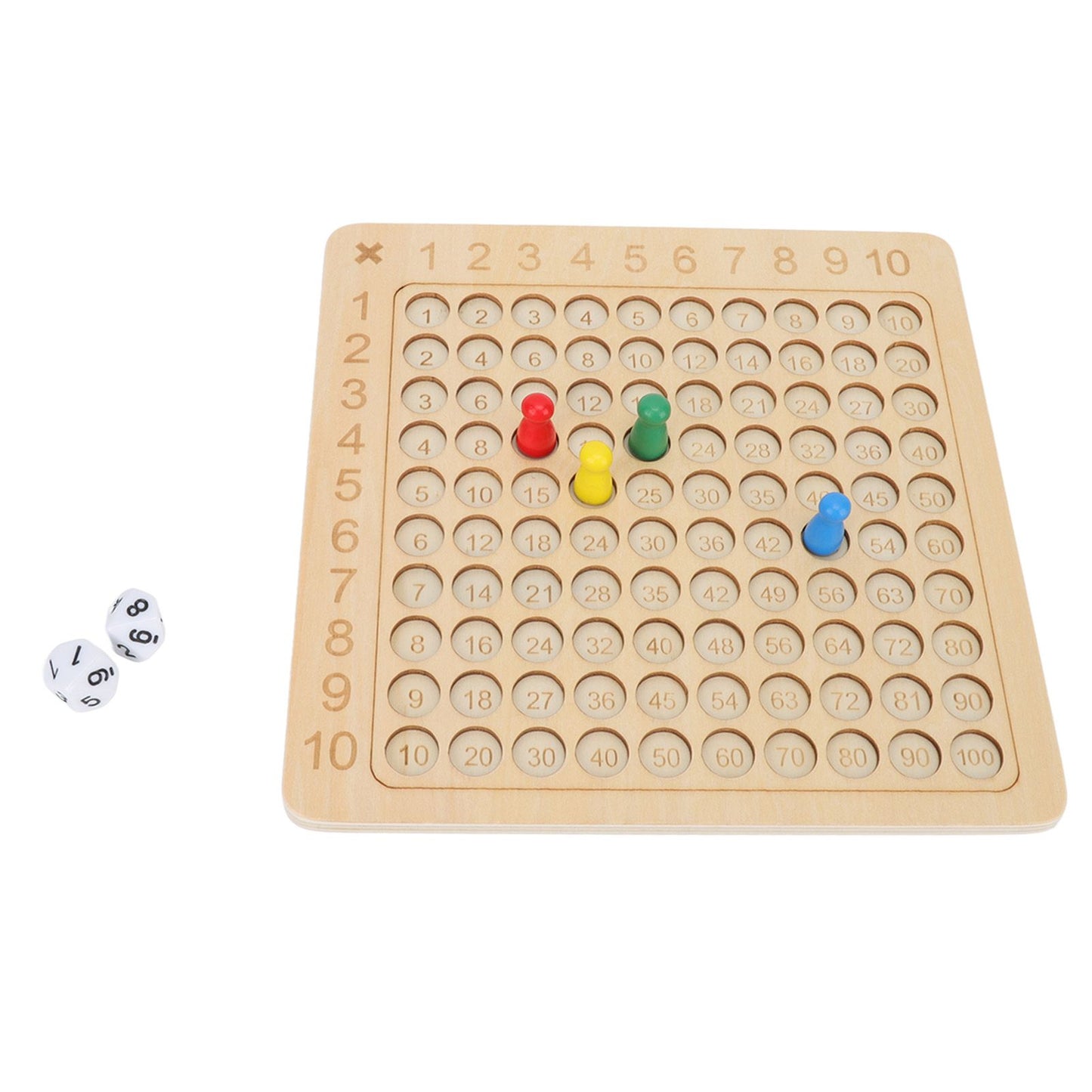 Math Multiplication Board Children Montessori Counting Educational Toys Wooden Multiplication Table Board Game V1294-YM3117220223911-0421