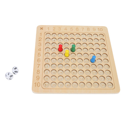 Math Multiplication Board Children Montessori Counting Educational Toys Wooden Multiplication Table Board Game V1294-YM3117220223911-0421