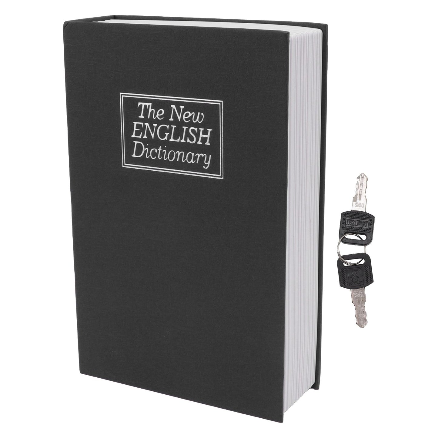 Book Safe Simulation Book Safe Box Portable Money Storing Box with Lock Key for Birthday Gift Black V1294-YM3117220224011-0421