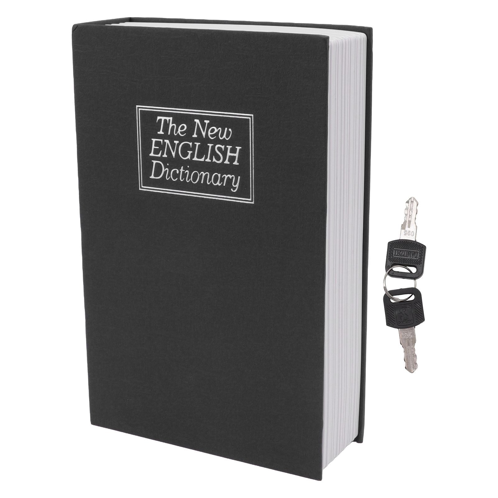Book Safe Simulation Book Safe Box Portable Money Storing Box with Lock Key for Birthday Gift Black V1294-YM3117220224011-0421