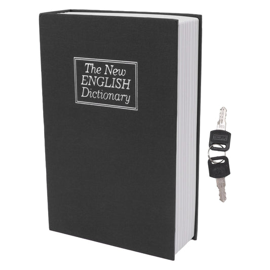 Book Safe Simulation Book Safe Box Portable Money Storing Box with Lock Key for Birthday Gift Black V1294-YM3117220224011-0421