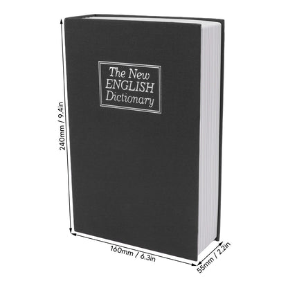 Book Safe Simulation Book Safe Box Portable Money Storing Box with Lock Key for Birthday Gift Black V1294-YM3117220224011-0421