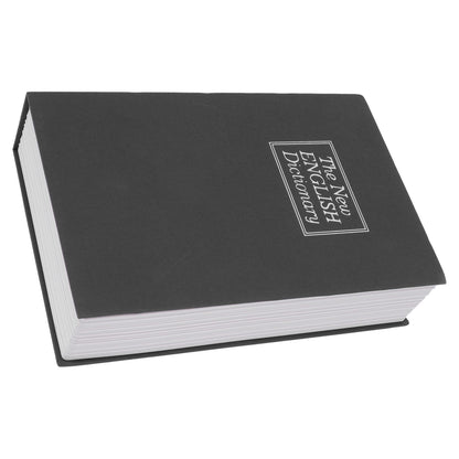 Book Safe Simulation Book Safe Box Portable Money Storing Box with Lock Key for Birthday Gift Black V1294-YM3117220224011-0421