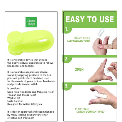 8PCS Hand Pressure Point Tool Plastic Hand Acupressure Clip for Between Thumb and Index Migraine Headache V1294-YM3117220224311-0421
