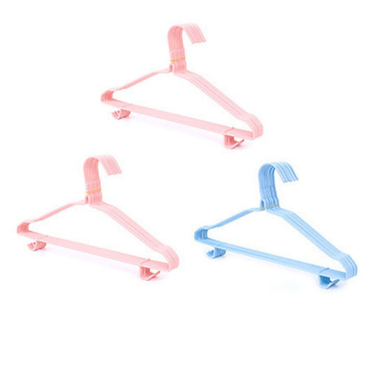 30 Pcs Clothes Hangers Hook Design Anti Skid Environmentally Friendly Metal Hangers for Home Use Pink Blue V1294-YM3117220224511-0421