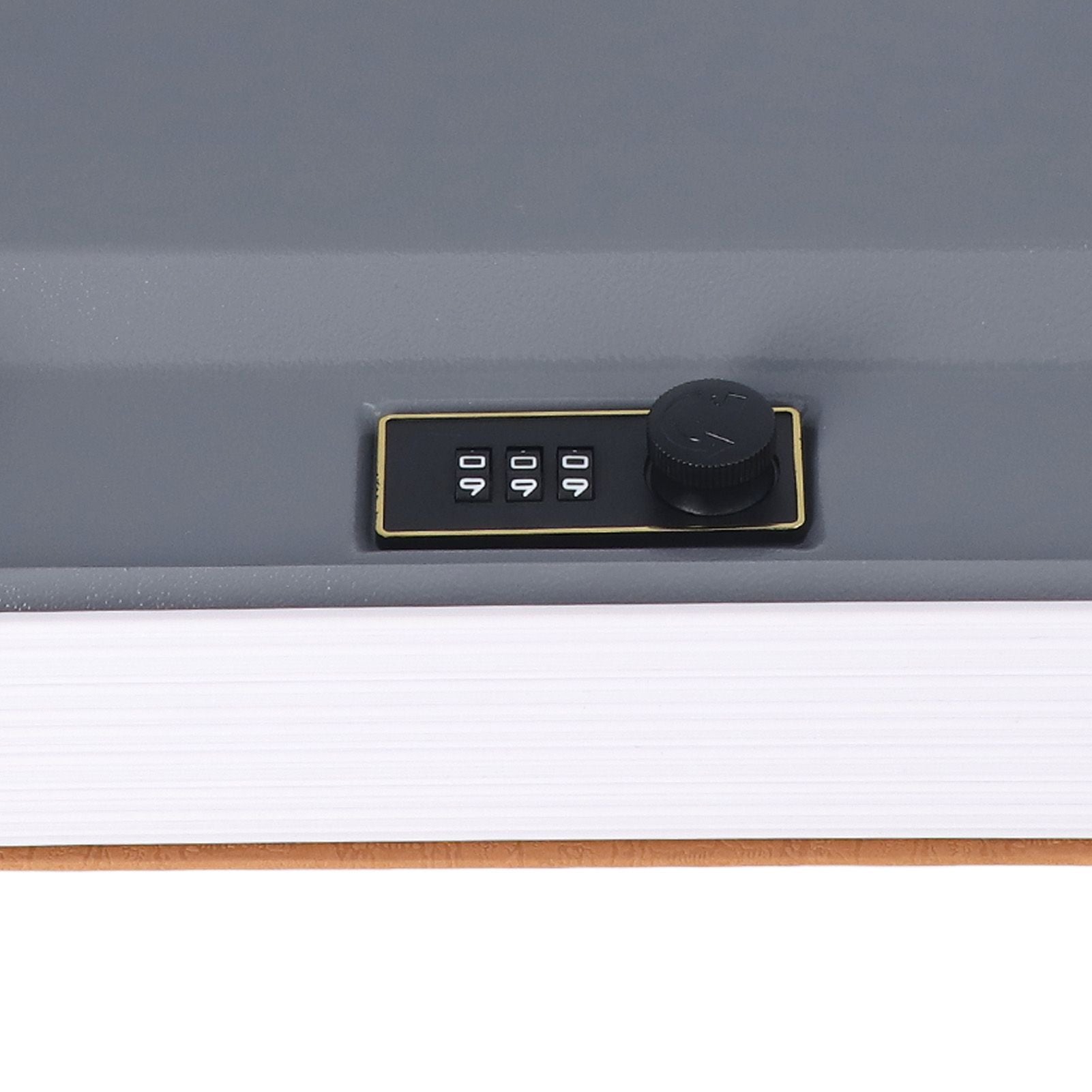 Book Safe Case Simulation Portable Safe Storage Box with Combination Lock for Bank Cards Jewelry Money Brown V1294-YM3117220224611-0421