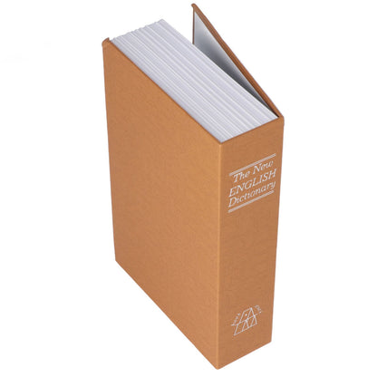 Book Safe Case Simulation Portable Safe Storage Box with Combination Lock for Bank Cards Jewelry Money Brown V1294-YM3117220224611-0421