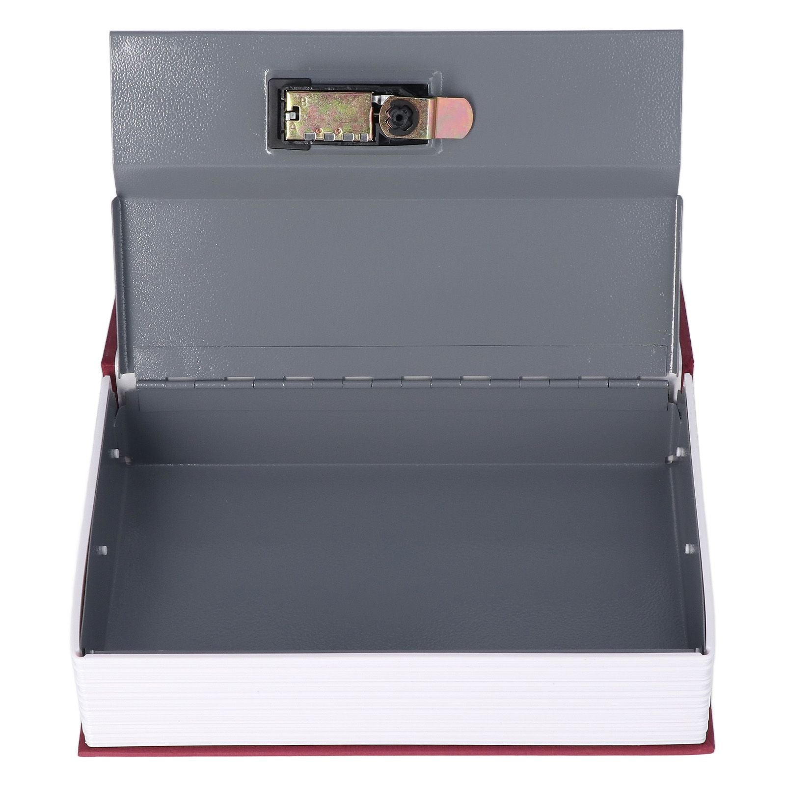 Book Safe Case Simulation Portable Safe Storage Box with Combination Lock for Bank Cards Jewelry Money Red V1294-YM3117220224612-0421
