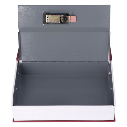 Book Safe Case Simulation Portable Safe Storage Box with Combination Lock for Bank Cards Jewelry Money Red V1294-YM3117220224612-0421