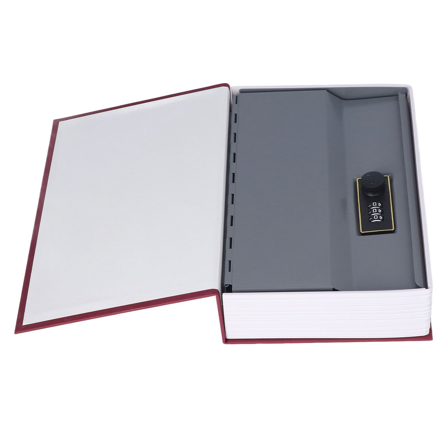 Book Safe Case Simulation Portable Safe Storage Box with Combination Lock for Bank Cards Jewelry Money Red V1294-YM3117220224612-0421