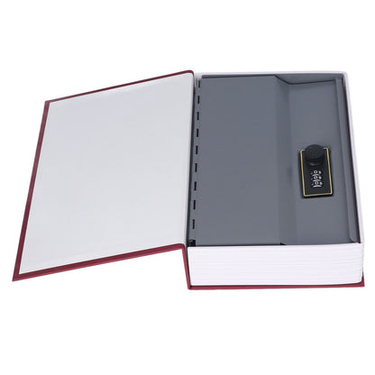 Book Safe Case Simulation Portable Safe Storage Box with Combination Lock for Bank Cards Jewelry Money Red V1294-YM3117220224612-0421
