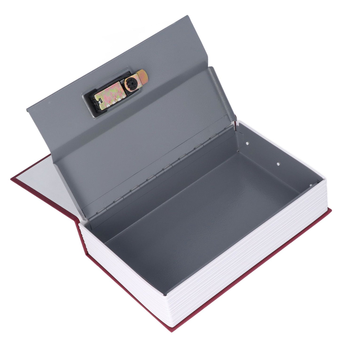 Book Safe Case Simulation Portable Safe Storage Box with Combination Lock for Bank Cards Jewelry Money Red V1294-YM3117220224612-0421
