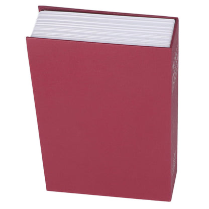 Book Safe Case Simulation Portable Safe Storage Box with Combination Lock for Bank Cards Jewelry Money Red V1294-YM3117220224612-0421