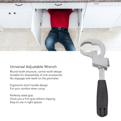 Universal Adjustable Wrench Multifunctional Aluminum Alloy Bathroom Wrench Repair Tool for Sink V1294-YM3117220224811-0421