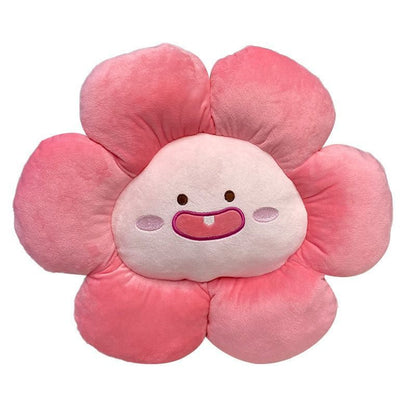 Flower Throw Seating Cushion Multipurpose Padded Soft Cute Flower Nap Throw Pillow for Home Office Peach V1294-YM3117220225411-0421