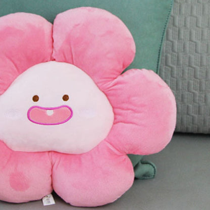 Flower Throw Seating Cushion Multipurpose Padded Soft Cute Flower Nap Throw Pillow for Home Office Peach V1294-YM3117220225411-0421