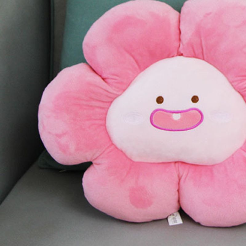 Flower Throw Seating Cushion Multipurpose Padded Soft Cute Flower Nap Throw Pillow for Home Office Peach V1294-YM3117220225411-0421