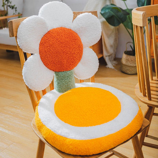 Chair Cushion Office Seats Backrest Cushion Cartoon Shape Seats Cushion Home Decoration Sun Flower White Red V1294-YM3117220225711-0421