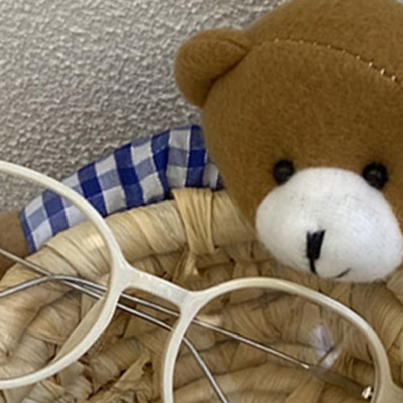 Cute Cartoon Bear Storage Basket Straw Storage Basket for Desktop Office Bedroom M V1294-YM3117220225912-0421