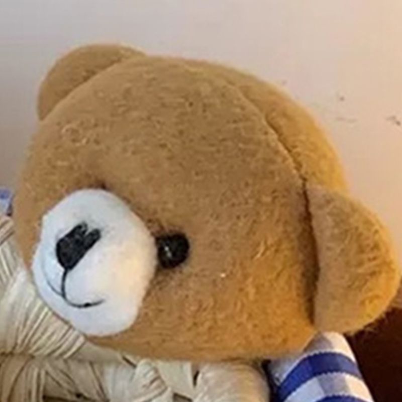 Cute Cartoon Bear Storage Basket Straw Storage Basket for Desktop Office Bedroom L V1294-YM3117220225913-0421