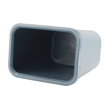 8L Rectangle Waste Bin Thicken Plastic Open Top Trash Can for Kitchen Bathroom Hotel Office Grey V1294-YM3117220226112-0421