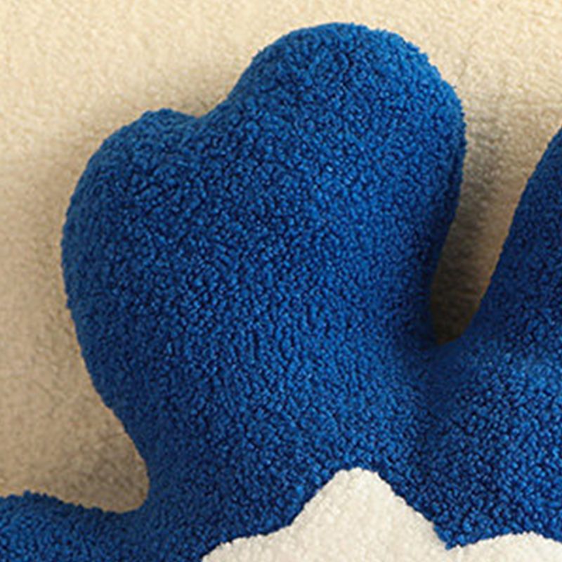 Hugging Pillow Flower Shaped Sponge Filling Soft Thick Decorative Throw Pillow for Sofa Blue V1294-YM3117220226312-0421