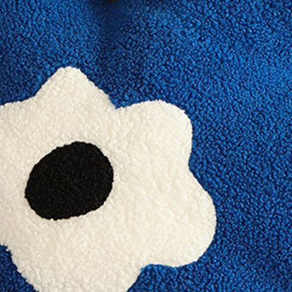 Hugging Pillow Flower Shaped Sponge Filling Soft Thick Decorative Throw Pillow for Sofa Blue V1294-YM3117220226312-0421