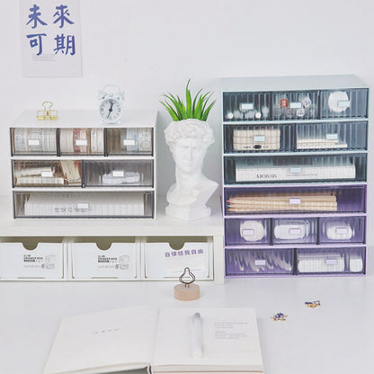 Desktop Drawer Organizer Waterproof Dustproof Plastic DIY Combination Multi Layer Stackable Drawer Storage V1294-YM3117220226416-0421