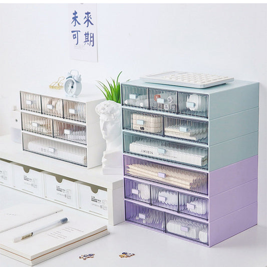 Desktop Drawer Organizer Waterproof Dustproof Plastic DIY Combination Multi Layer Stackable Drawer Storage V1294-YM3117220226417-0421