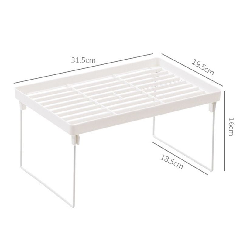 Dormitory Storage Shelf Strong PP Metal Foldable Design Simple Style Desktop Display Shelf for Home Dormitory V1294-YM3117220226712-0421