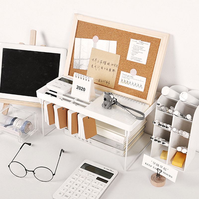 Dormitory Storage Shelf Strong PP Metal Foldable Design Simple Style Desktop Display Shelf for Home Dormitory V1294-YM3117220226712-0421