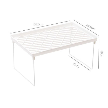Dormitory Storage Shelf Strong PP Metal Foldable Design Simple Style Desktop Display Shelf for Home Dormitory V1294-YM3117220226713-0421