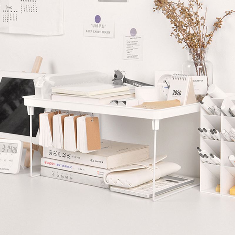 Dormitory Storage Shelf Strong PP Metal Foldable Design Simple Style Desktop Display Shelf for Home Dormitory V1294-YM3117220226713-0421