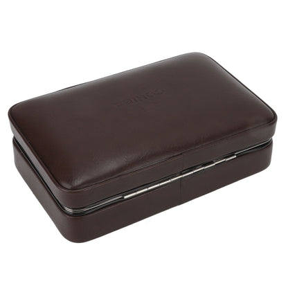 Cigar Holder Case Portable Travel Leather Cigar Humidor Case with Cedarwood Lining for 4 Count Cigars V1294-YM3117220227711-0421