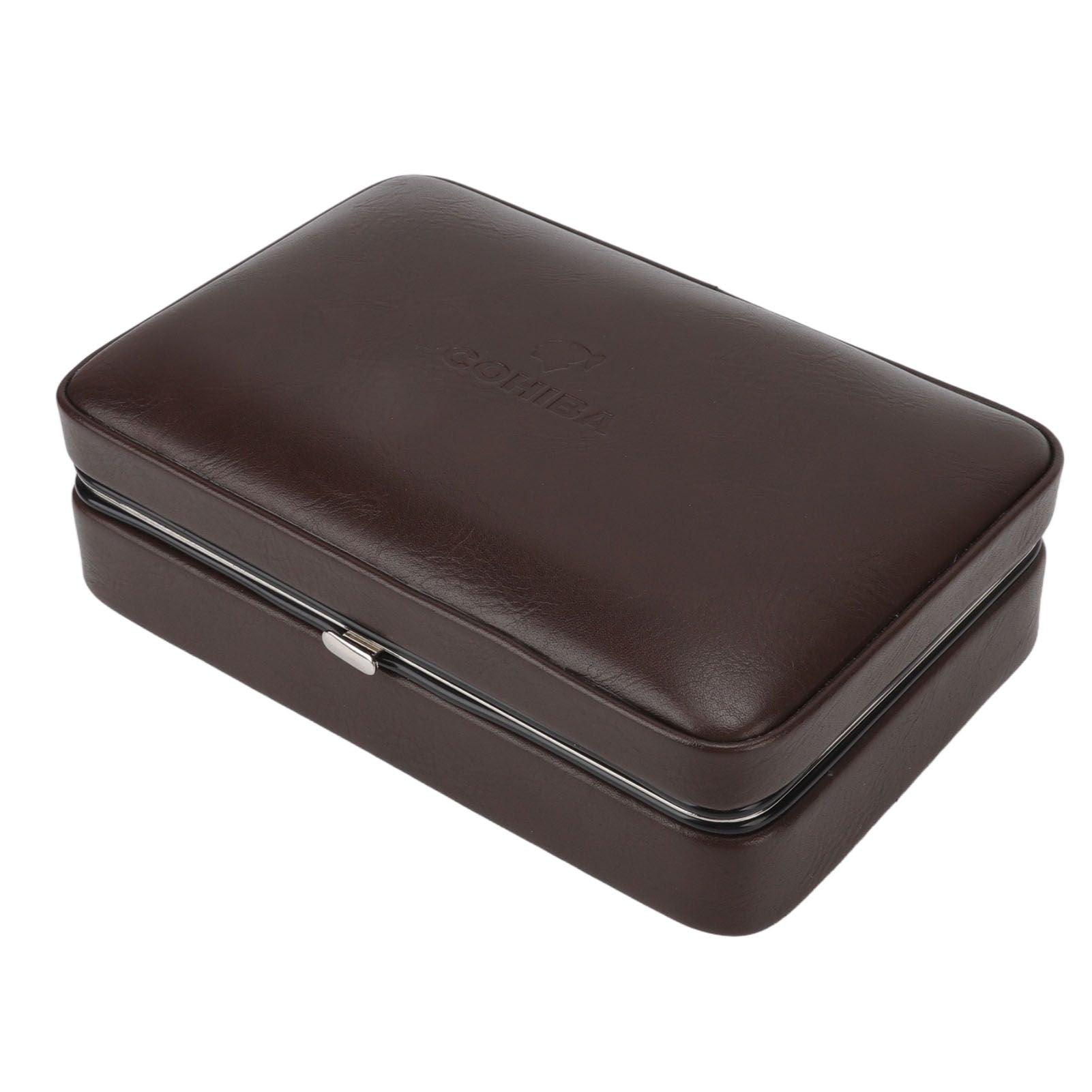 Cigar Holder Case Portable Travel Leather Cigar Humidor Case with Cedarwood Lining for 4 Count Cigars V1294-YM3117220227711-0421